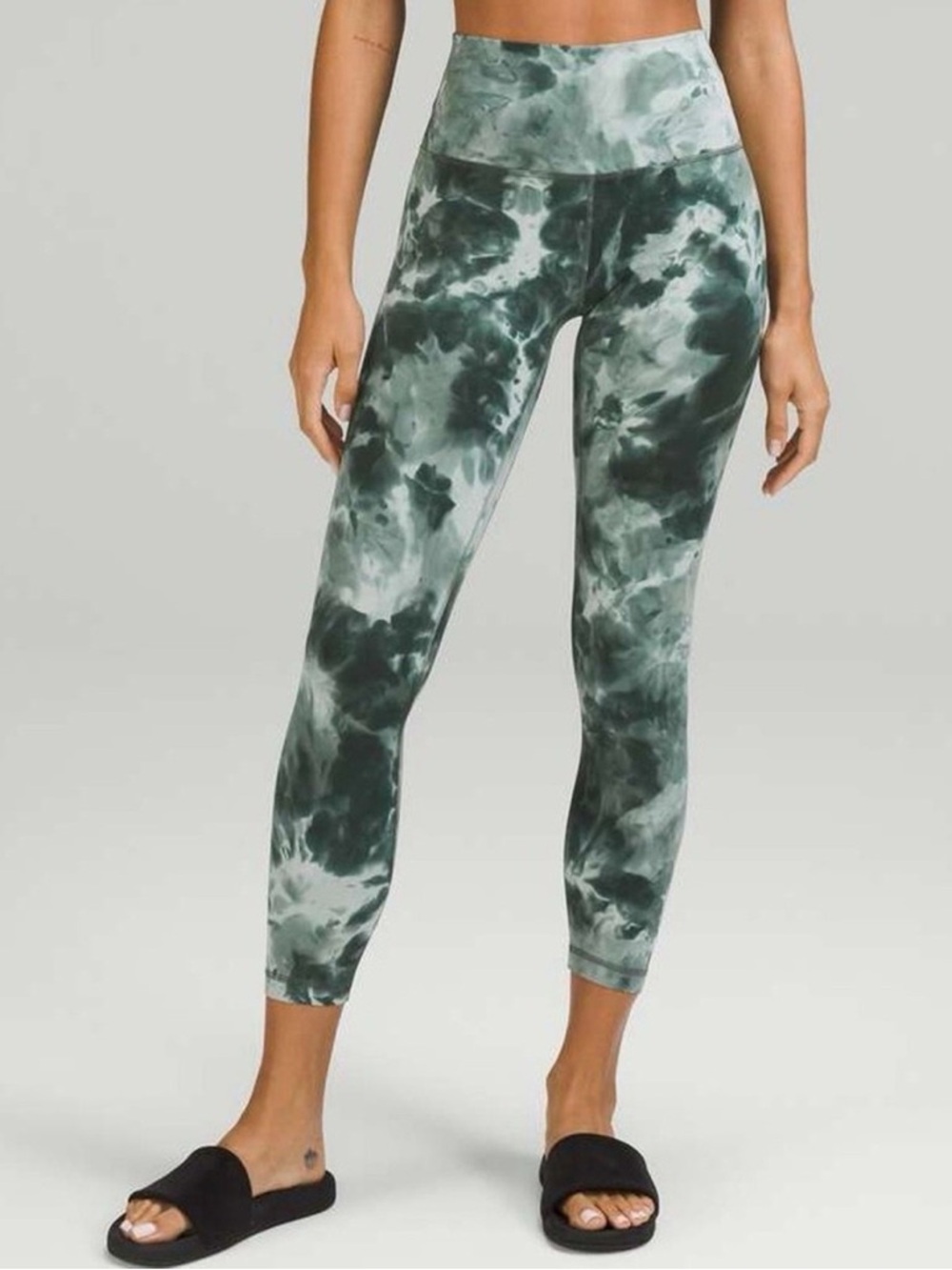Lululemon Align Leggings Green White Tie-Dye Diamond Dye Starlight Smoked Spruce
